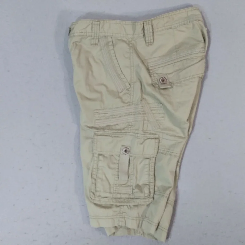 Request jeans cargo shorts men's‎ 30 X 13 khaki tan cotton long grunge outdoor